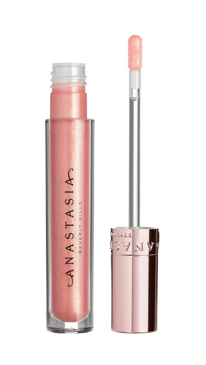 Anastasia Beverly Hills front packaging showing Peachy shade and glossy finish benefit