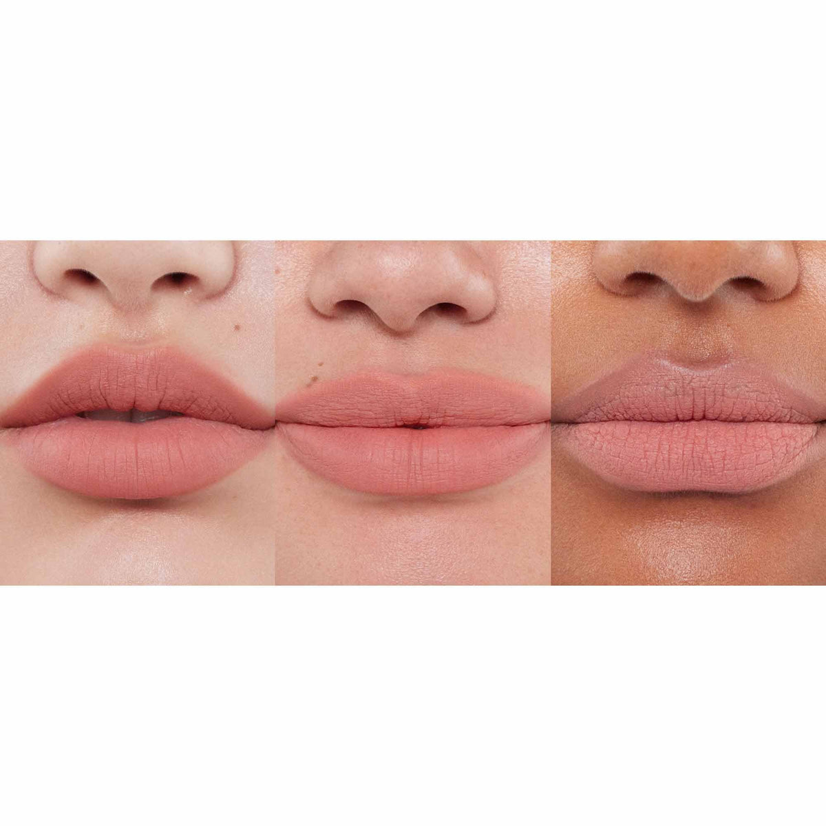 Anastasia Beverly Hills lips wearing Crush showing velvet finish benefit blurred, comfortable look