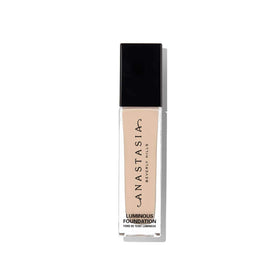 Anastasia Beverly Hills bottle front showing product and shade label, clear benefit long-wear