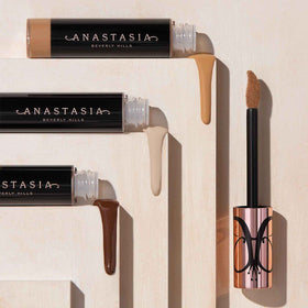 Anastasia Beverly Hills concealer bottle in hand showing size and portability