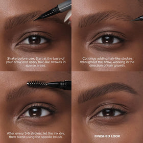 Anastasia Beverly Hills Microstroke open pen bristle detail showing durable tip for consistent lines