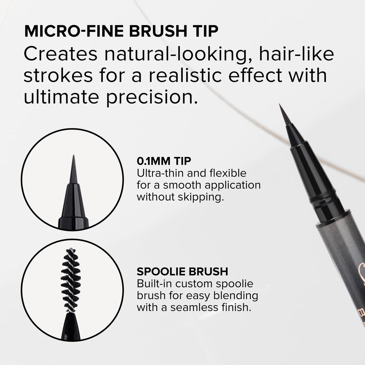 Anastasia Beverly Hills pen held in hand to show compact size and travel-friendly convenience