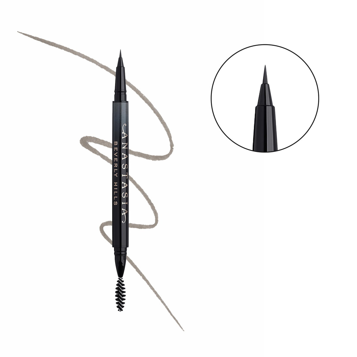 Anastasia Beverly Hills fine brush tip close-up for precise hairlike strokes