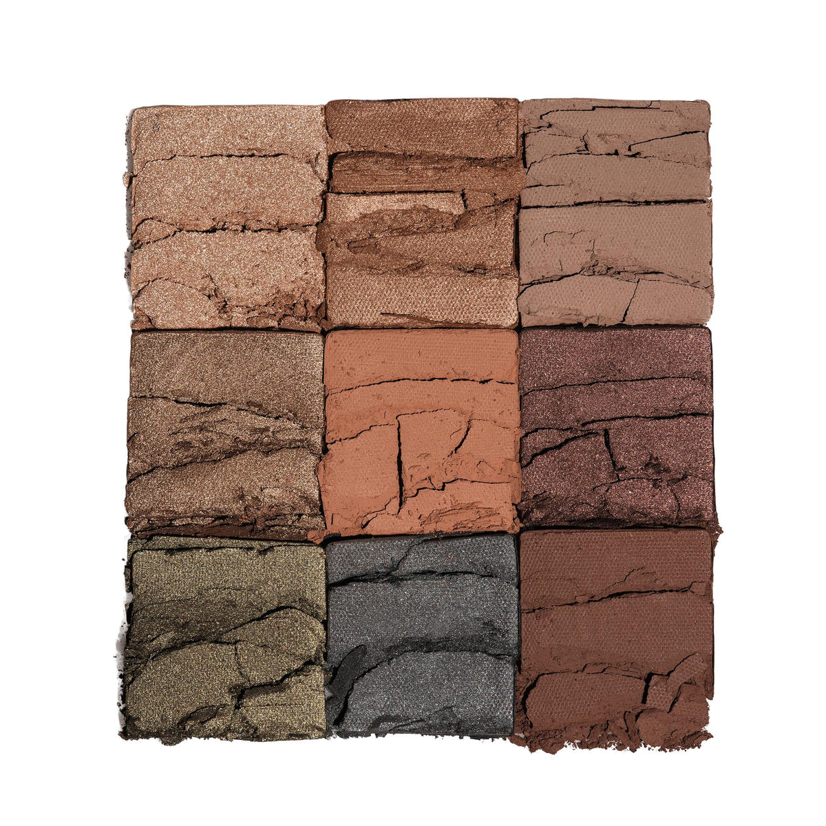 Anastasia Beverly Hills matte shades swatched, showing rich terracotta and burnt orange depth