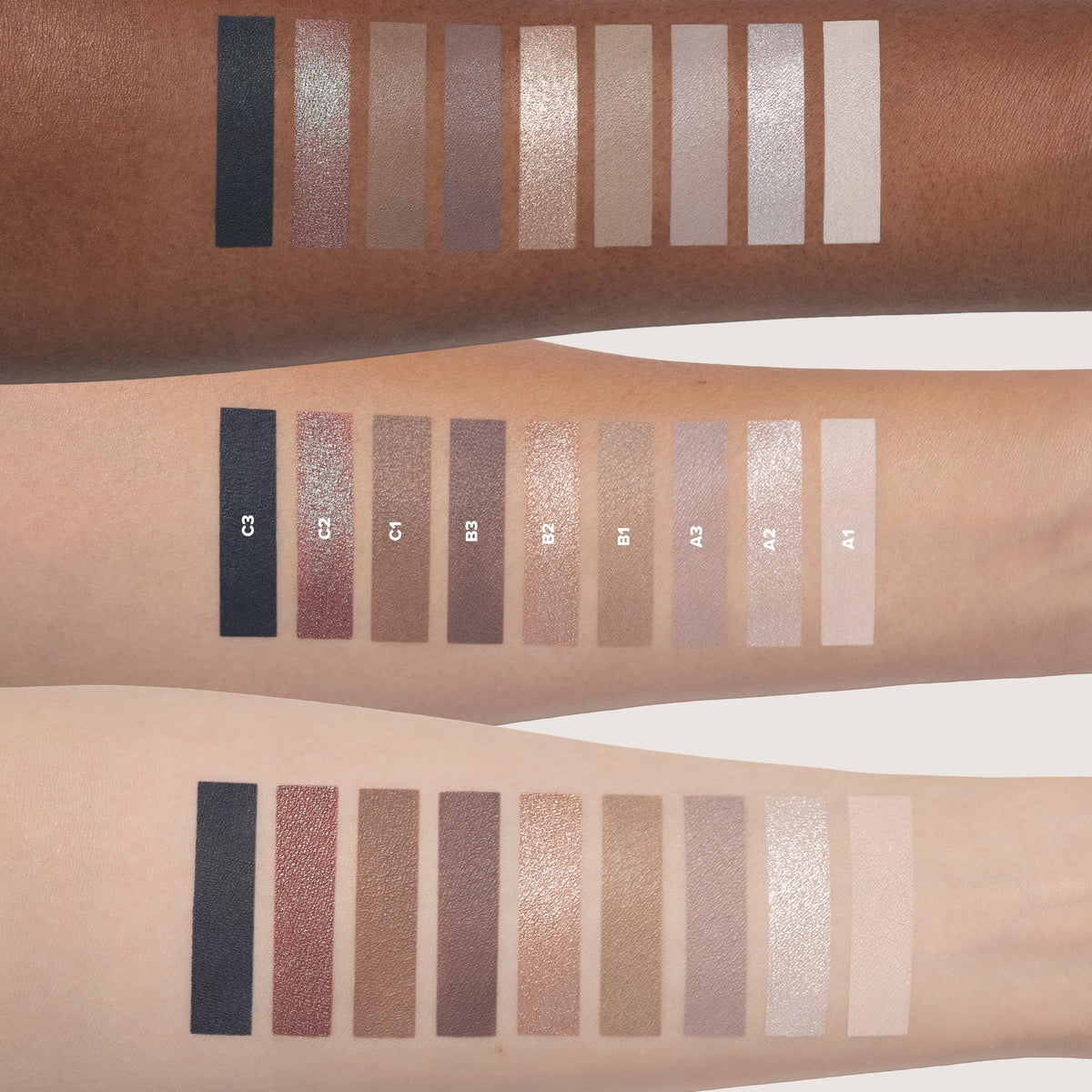 Anastasia Beverly Hills applied on eyelid detail showing smoky haze effect and blended finish