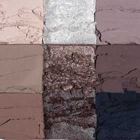 Anastasia Beverly Hills swatch strip of all nine shades on forearm, true-to-pan color guide