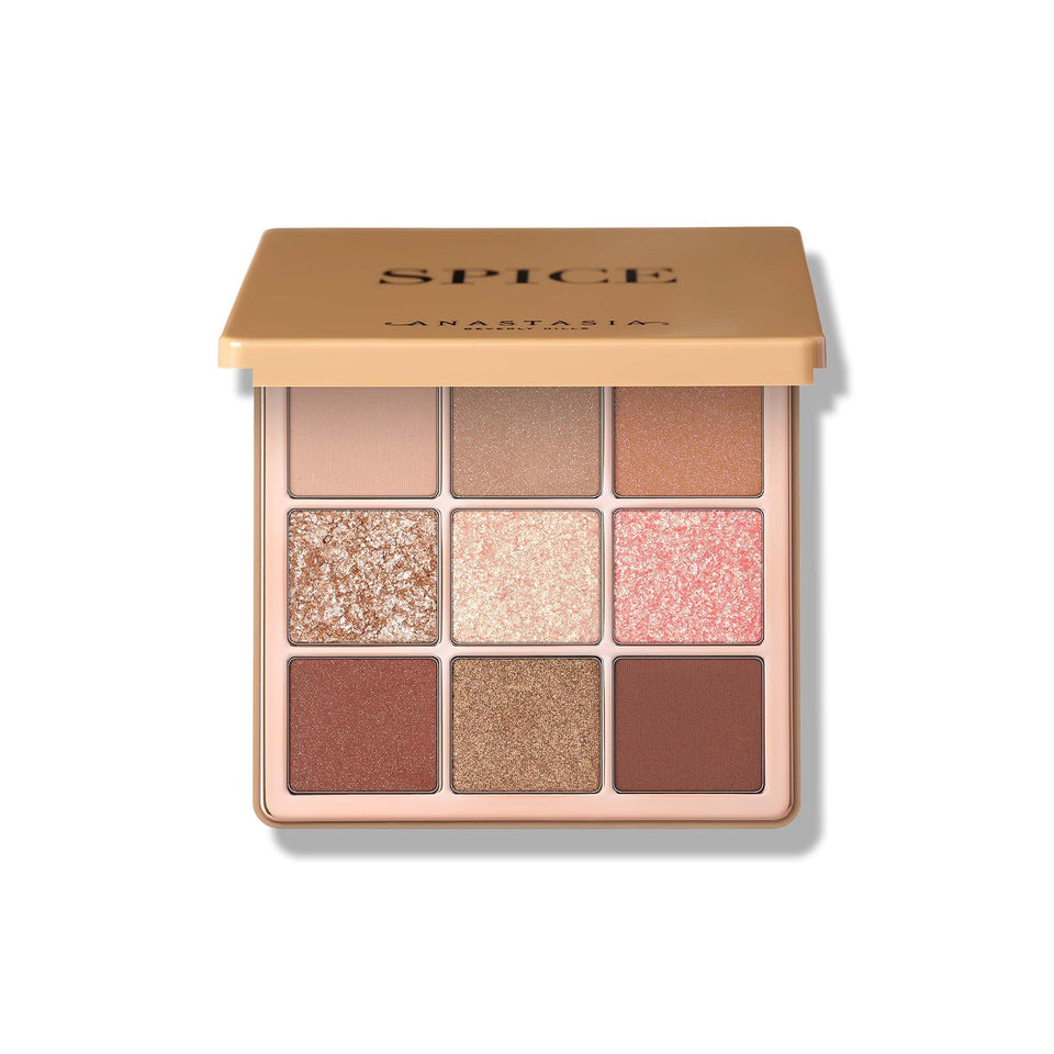 Anastasia Beverly Hills front packaging showing compact warm-tone palette and branding benefit portability