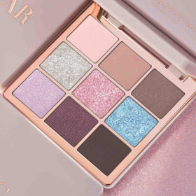 Anastasia Beverly Hills palette inside a makeup bag demonstrating compact portability and convenience