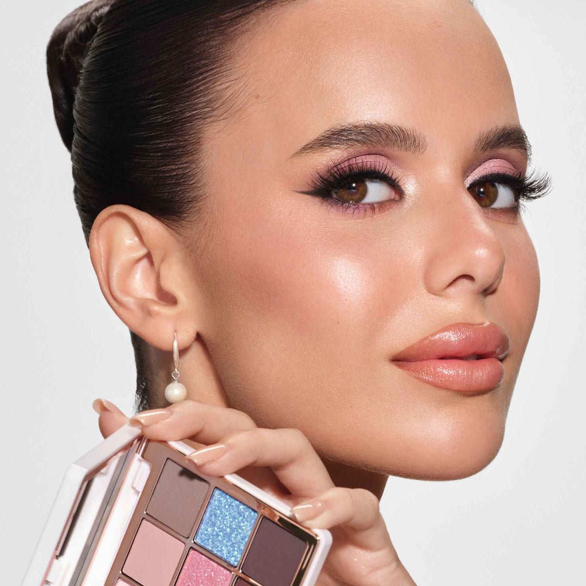 Anastasia Beverly Hills worn eye look showing luminous metallic and matte contrast for dimension