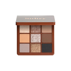Anastasia Beverly Hills front view of mini sultry palette showing nine shades and mirror, ideal for travel
