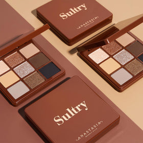 Anastasia Beverly Hills mini palette held in hand to show compact size and portable convenience