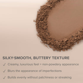 Anastasia Beverly Hills bronzer pan close-up revealing smooth, finely milled surface