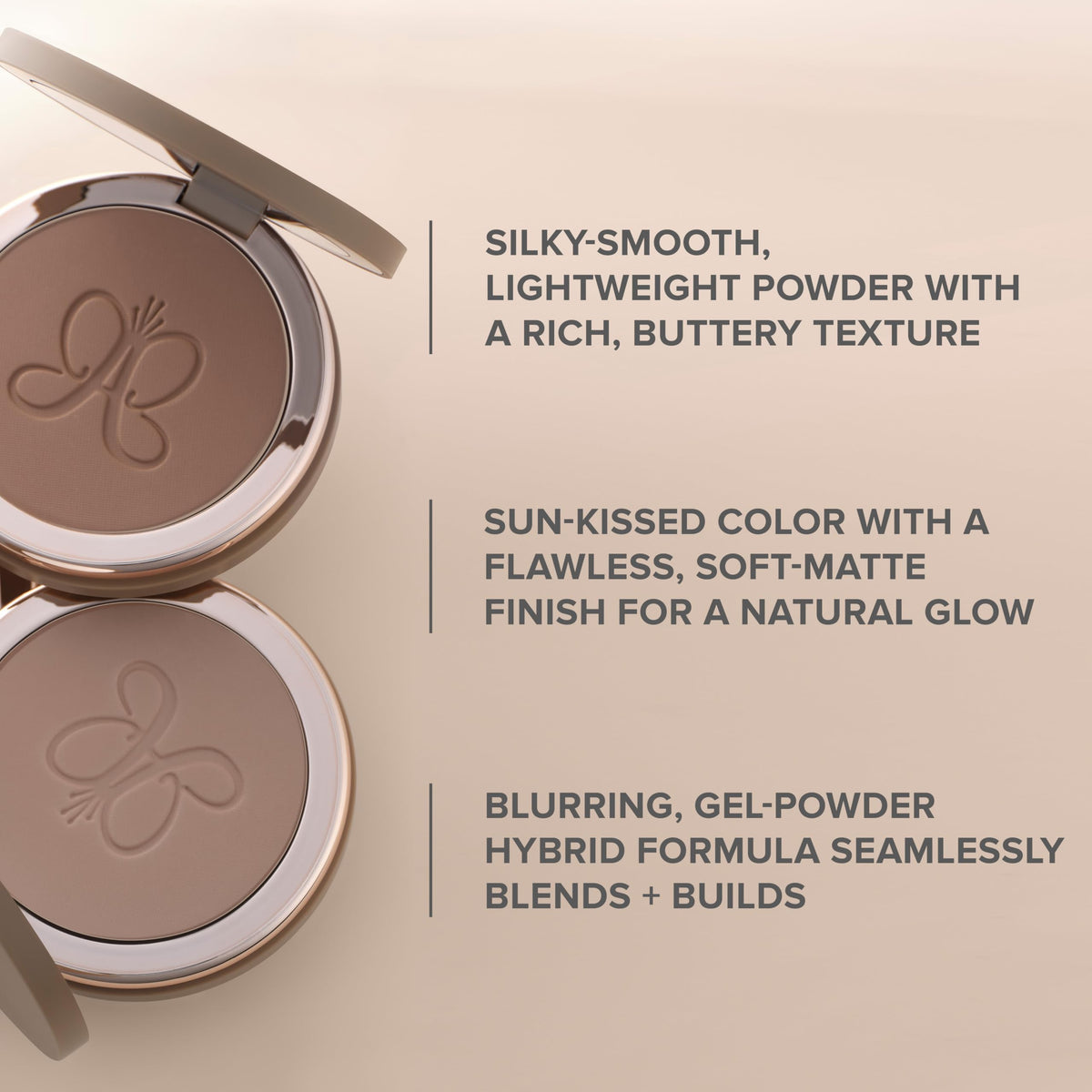 Anastasia Beverly Hills macro texture shot highlighting weightless silky powder