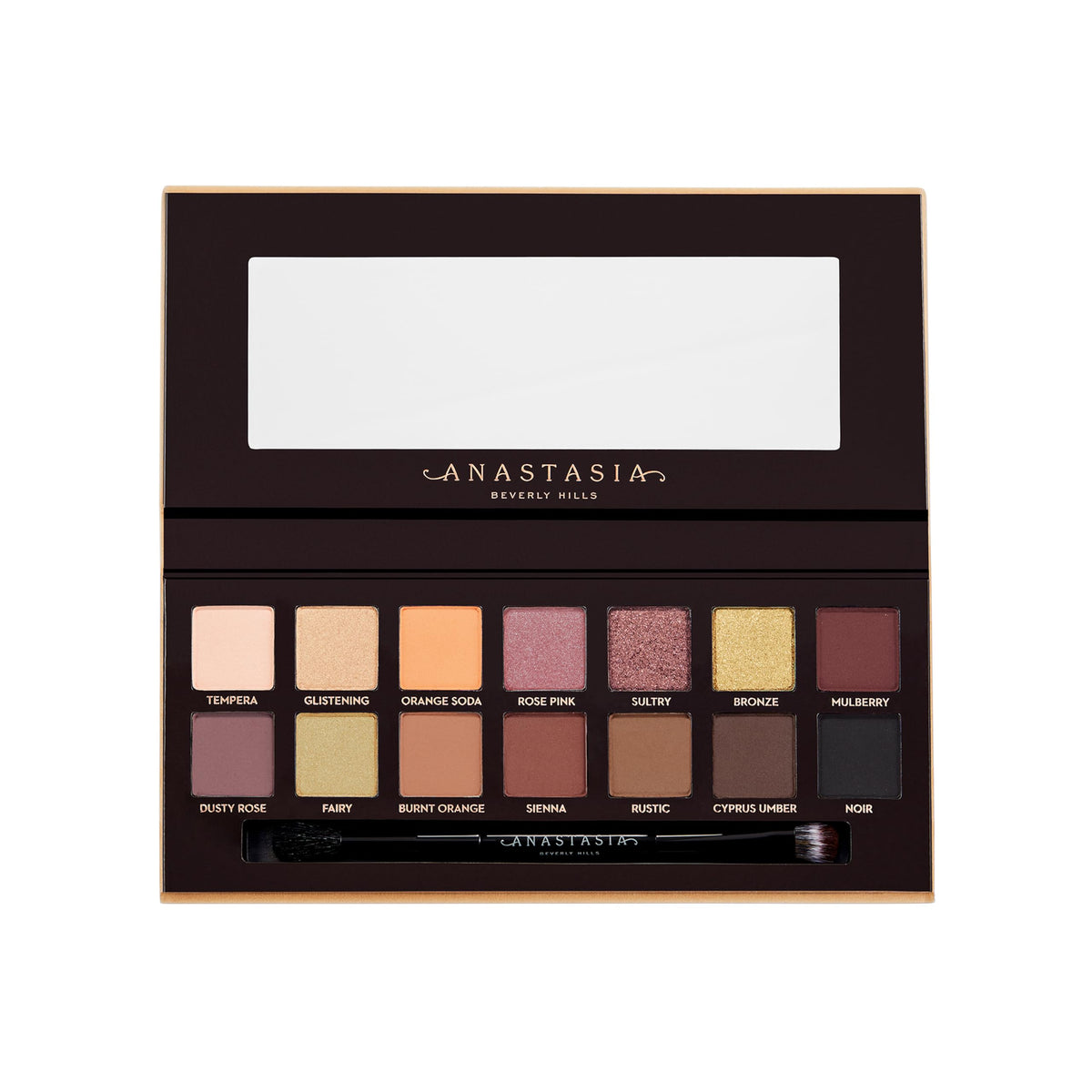 Anastasia Beverly Hills close-up of powder pans showing smooth texture and dense pigment benefit blendability