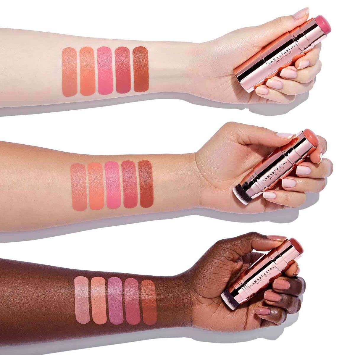 Anastasia Beverly Hills application lifestyle shot demonstrating natural radiant cheek color