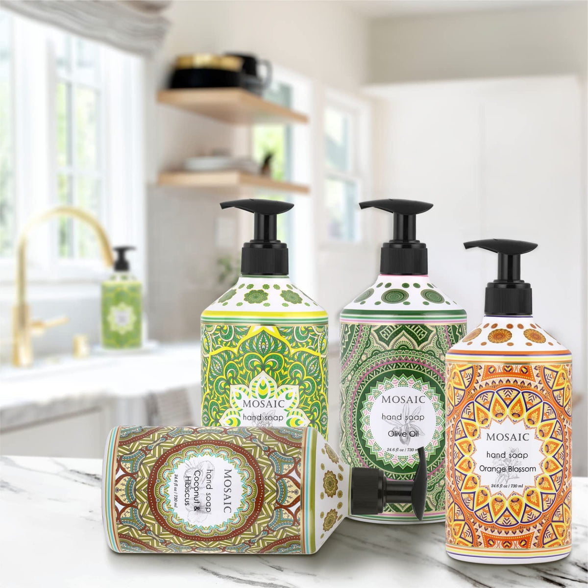 AnatoliaDaphne four bottles lined up showing variety and long-lasting supply benefit