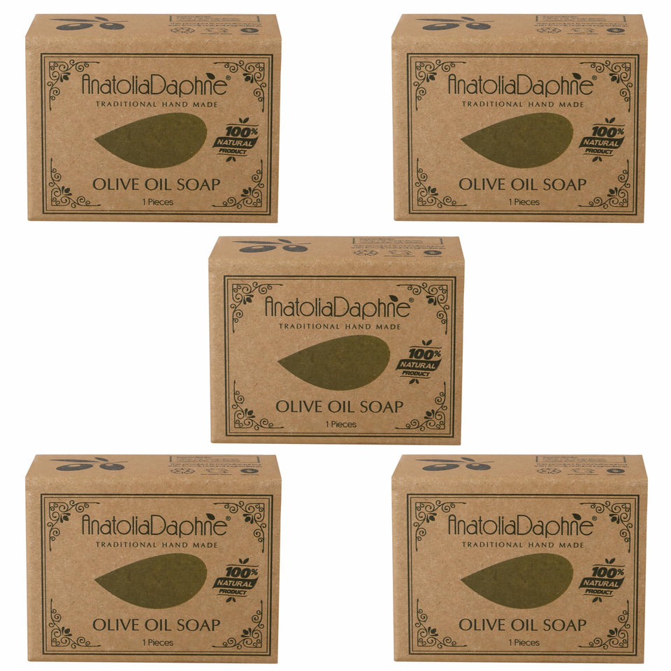 AnatoliaDaphne front view of bar packaging showing pure olive oil bar benefit