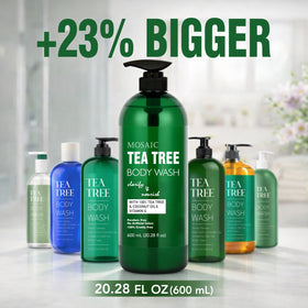 AnatoliaDaphne body wash being applied in shower to show easy use