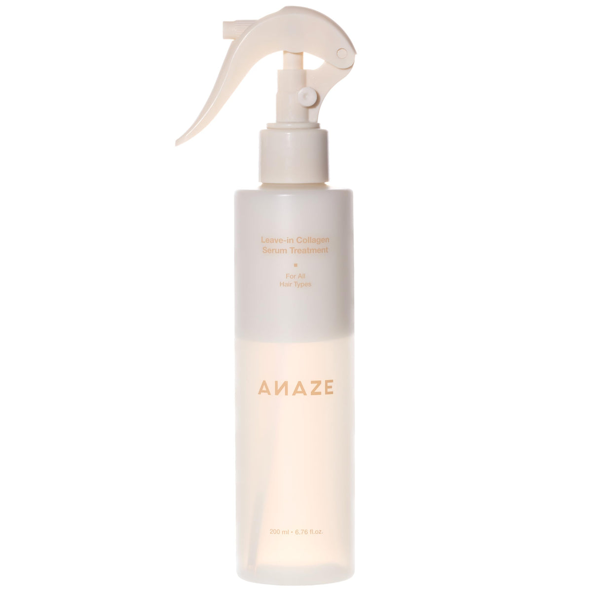 ANAZE front bottle showing label and 200ml size, highlights lightweight formula