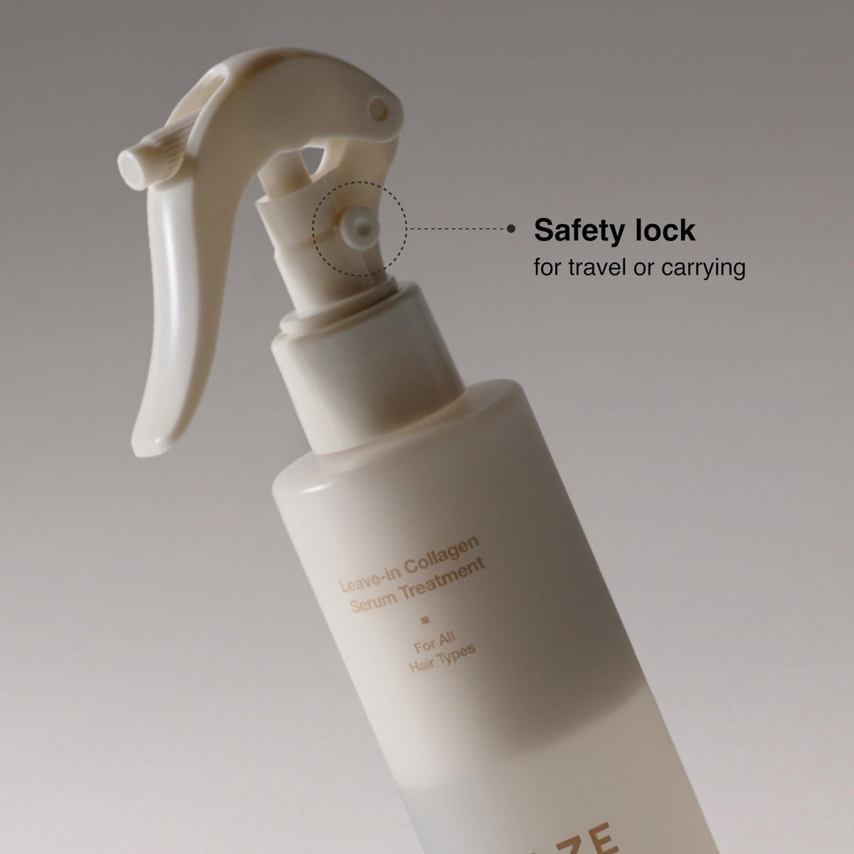 ANAZE bottle held in hand for size comparison and travel-friendly benefit
