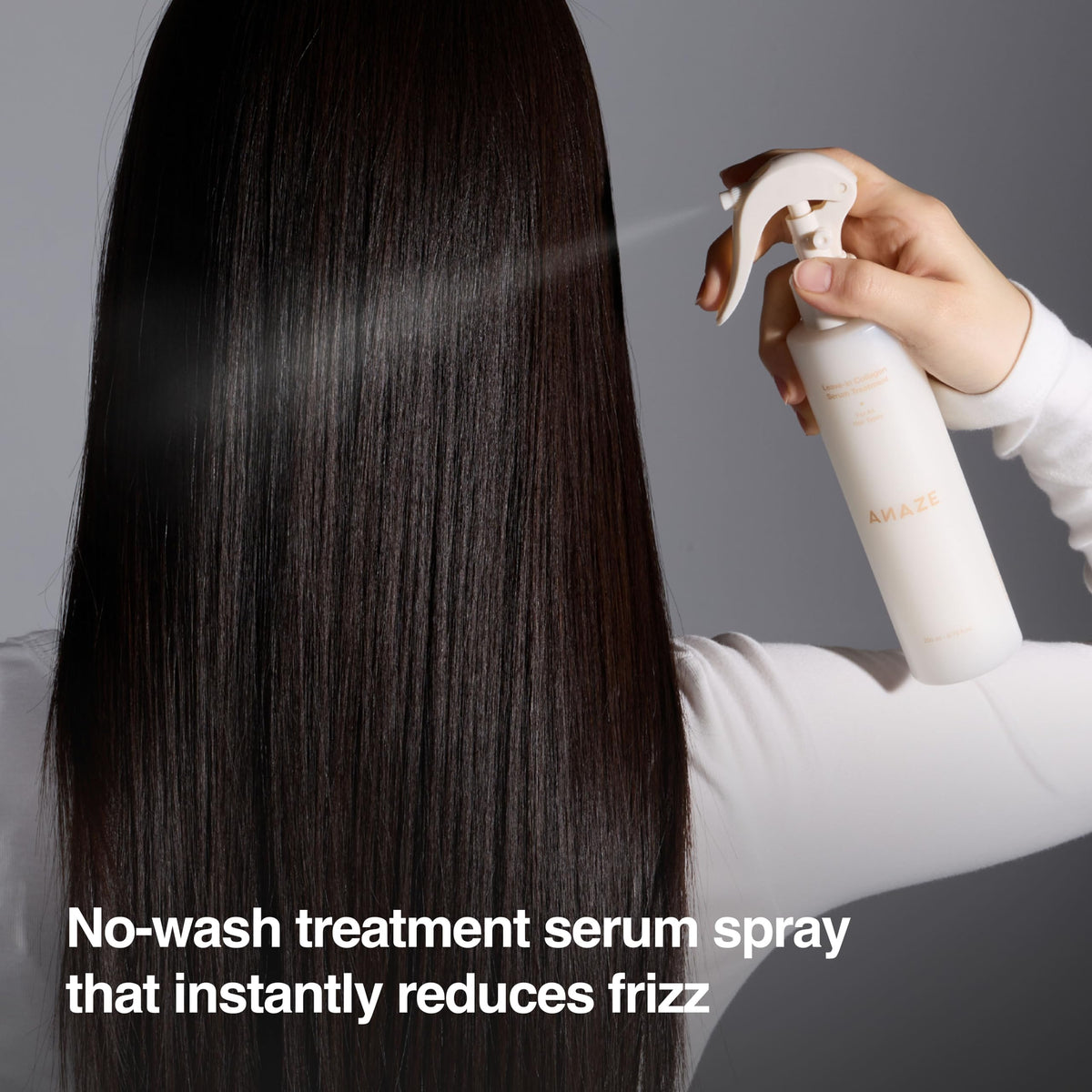 ANAZE spray nozzle close-up demonstrating fine mist for even coverage