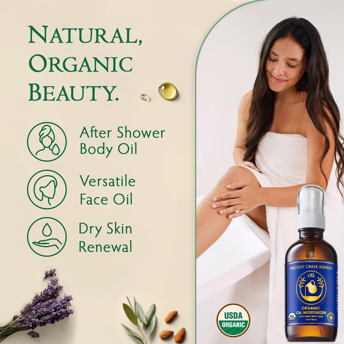 Ancient Greek Remedy bottle in hand highlighting easy application and travel size