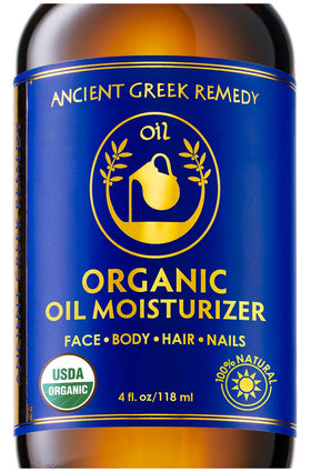 Ancient Greek Remedy front label showing clean organic branding and clarity