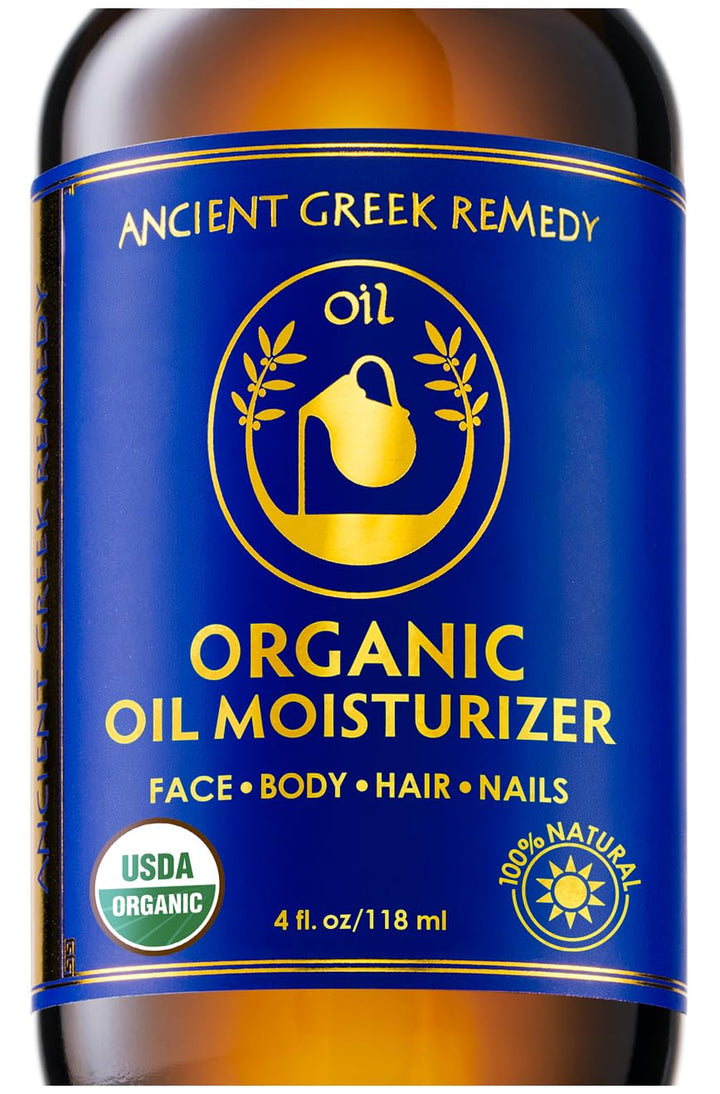 Ancient Greek Remedy front label showing clean organic branding and clarity