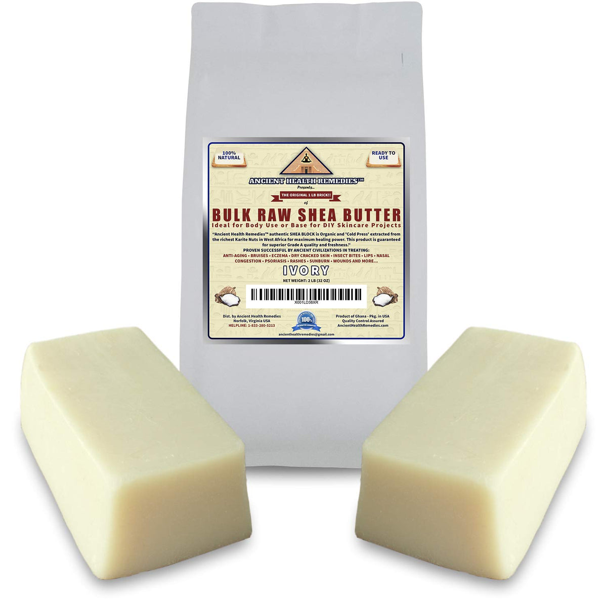 ANCIENT HEALTH REMEDIES front block packaging showing bulk size and label benefits