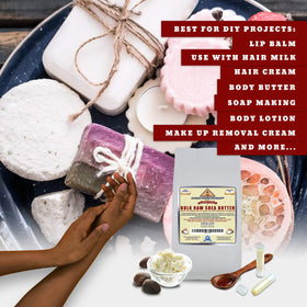 ANCIENT HEALTH REMEDIES hands applying shea butter to elbow for deep hydration