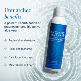 Ancient Minerals gel texture close-up showing smooth consistency for easy glide