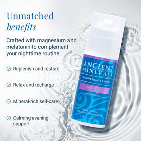Ancient Minerals lotion texture close-up revealing lightweight, fast-absorbing finish benefit