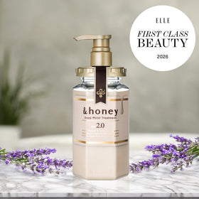 &honey shampoo bottle side label highlighting moisturizing formula benefits