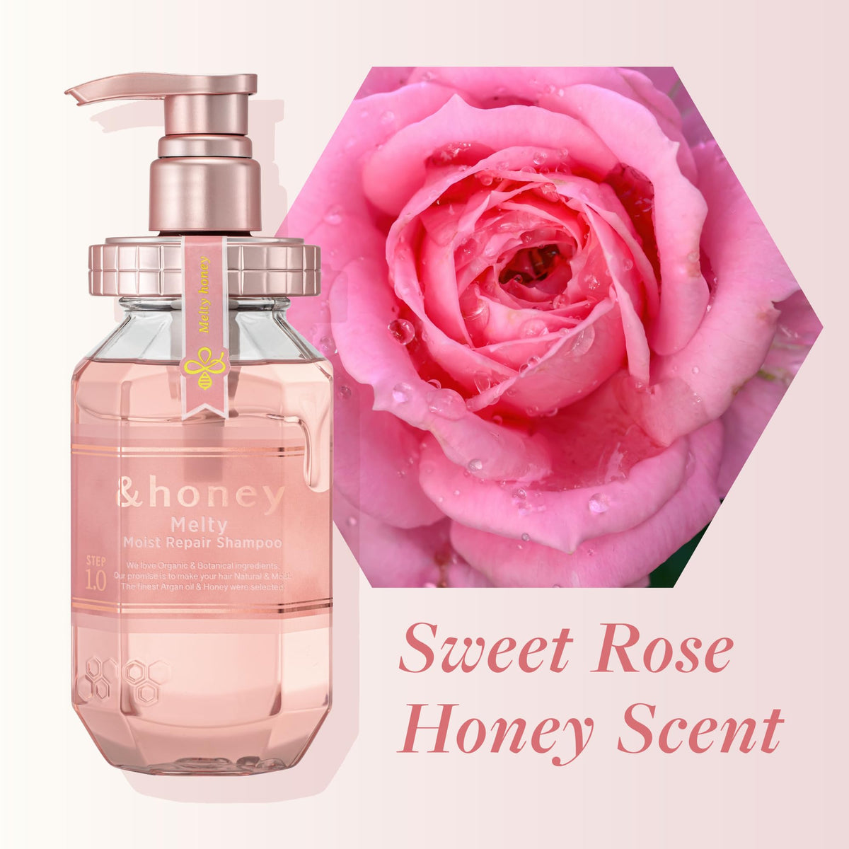 &honey shampoo in hand forming lather for effective yet gentle cleanse