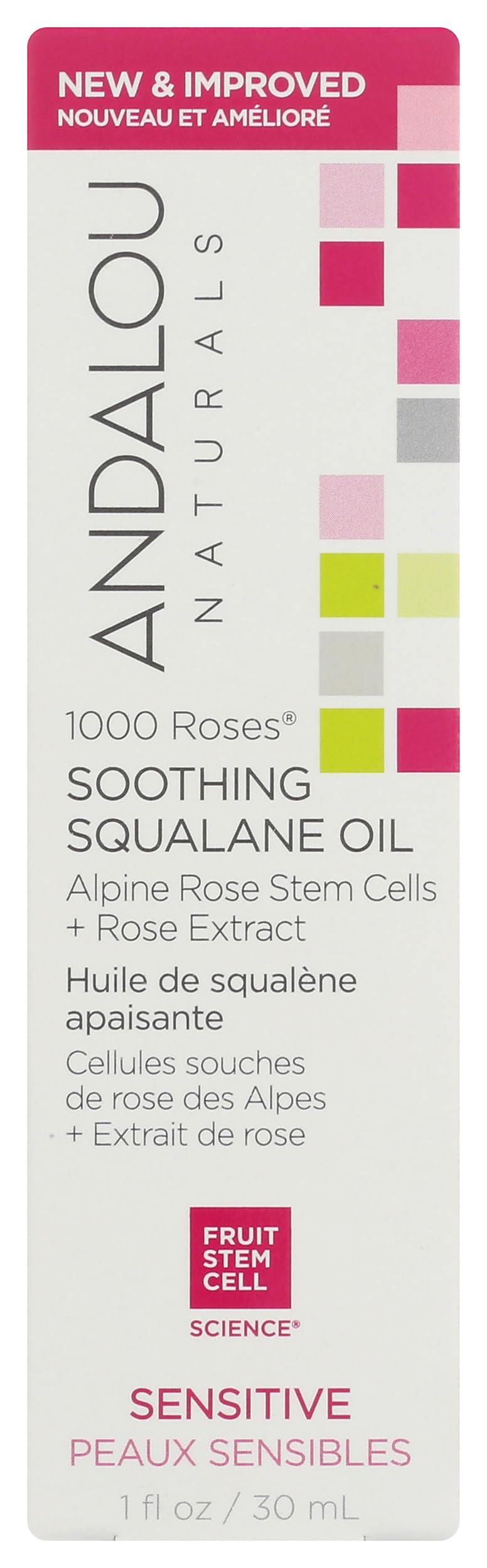 Andalou Naturals front packaging showing hydrating facial oil benefits