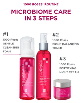 Andalou Naturals Rosa centifolia extract visual emphasizing botanical benefit