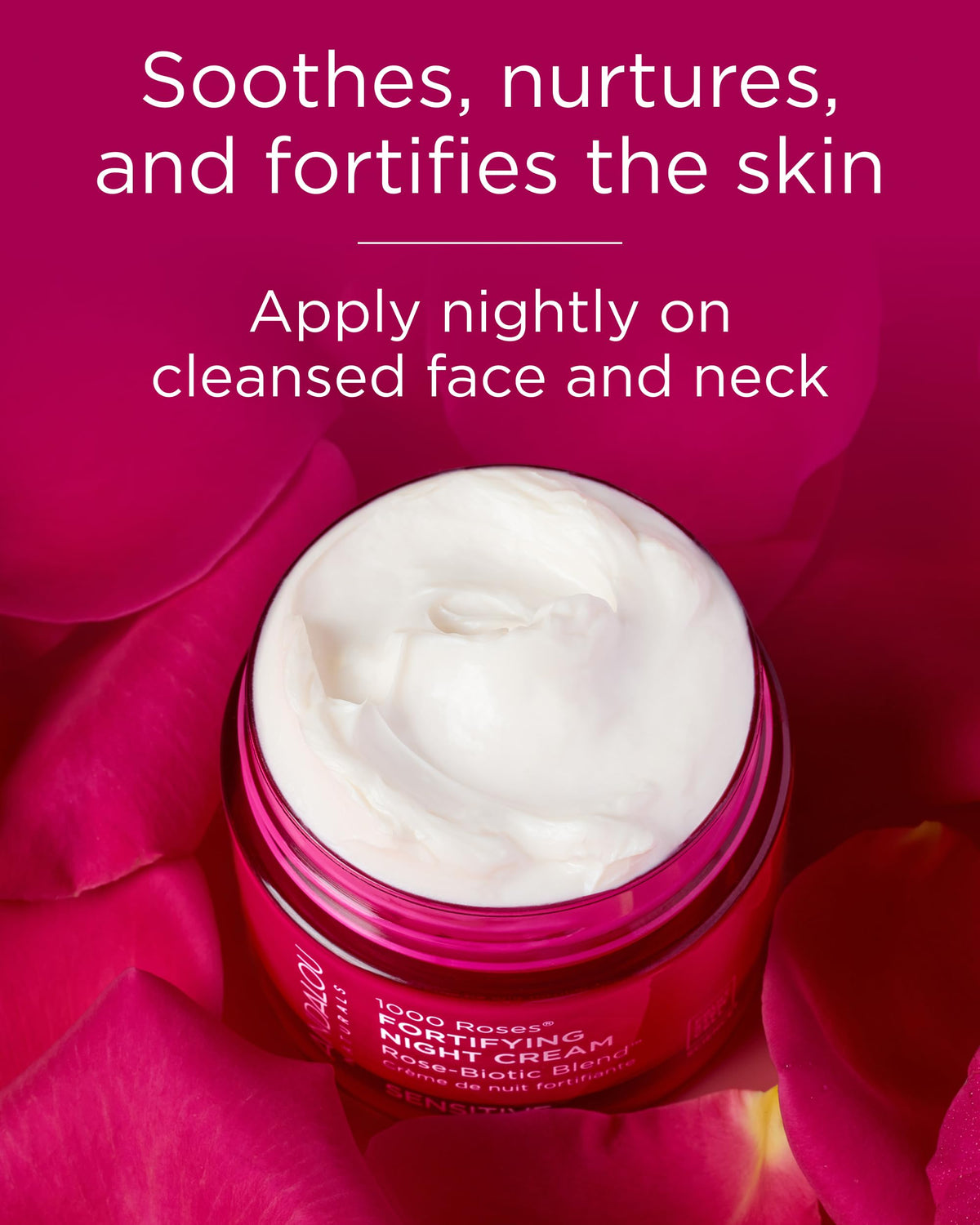 Andalou Naturals jar on nightstand to show nighttime routine benefit