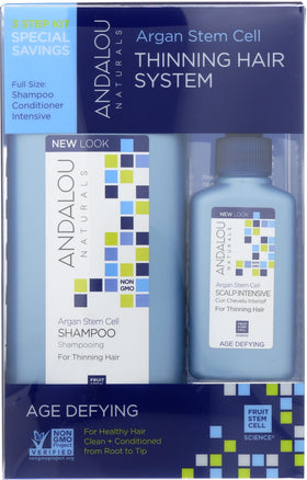 Andalou Naturals front packaging showing the three-piece kit and benefits