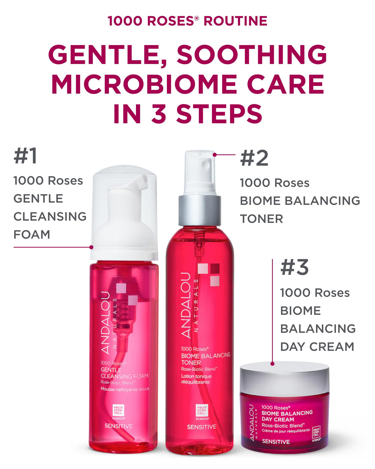 Andalou Naturals Alpine Rose stem cell extract bottle highlighting revitalization