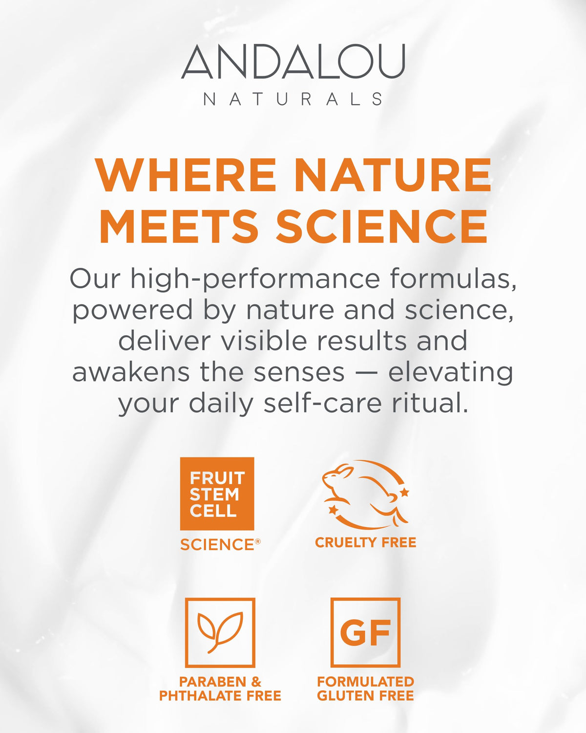 Andalou Naturals bottle on bathroom shelf in lifestyle scene for daily routine inspiration