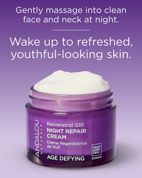 Andalou Naturals cream spread on hand showing smooth application and quick absorption