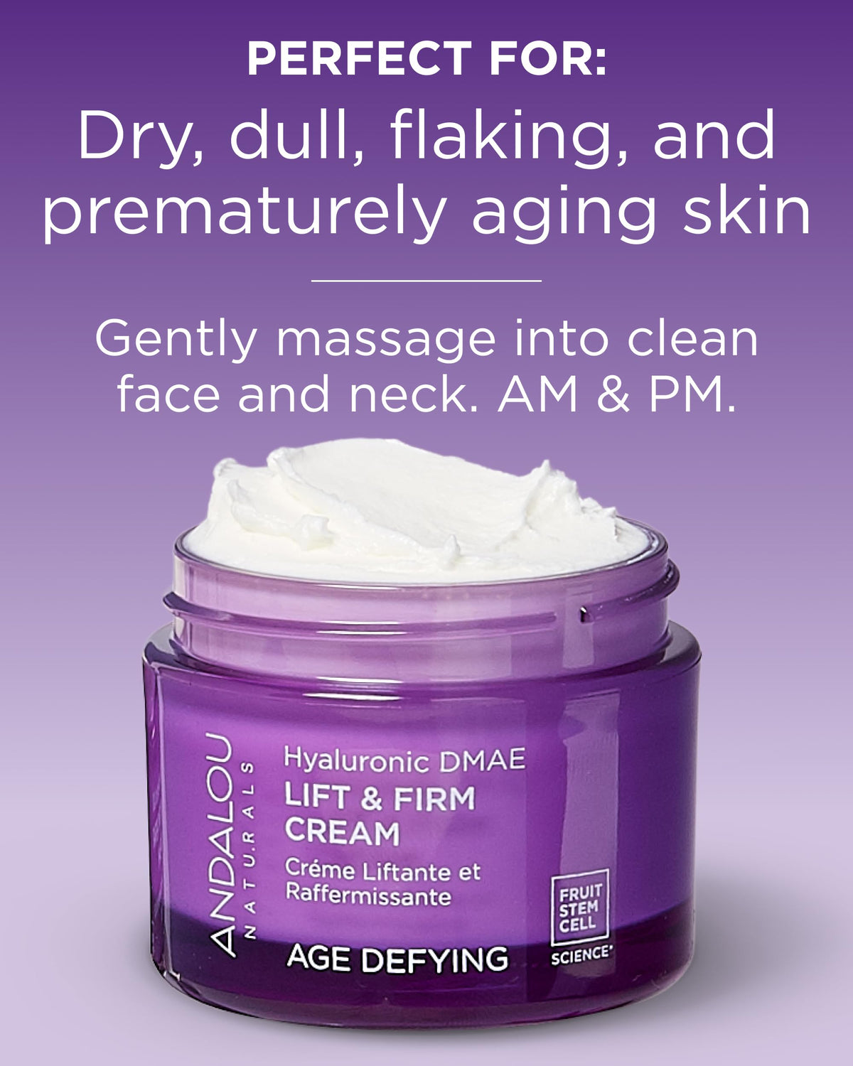 Andalou Naturals cream on hand demonstrating spreadability and quick absorption