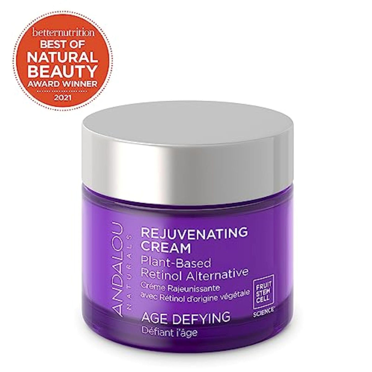 Andalou Naturals close-up cream texture highlighting smooth spreadability and hydration