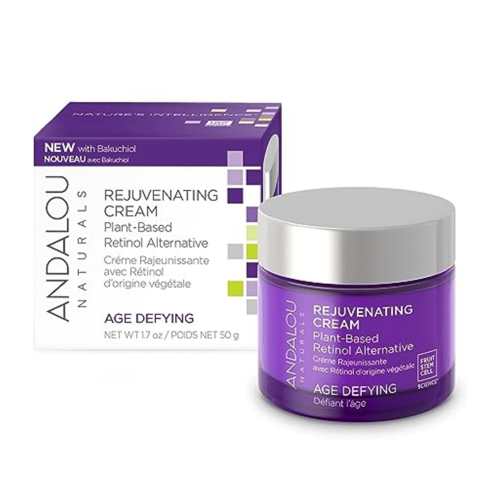 Andalou Naturals front jar view showing product and clear labeling for gentle anti-aging