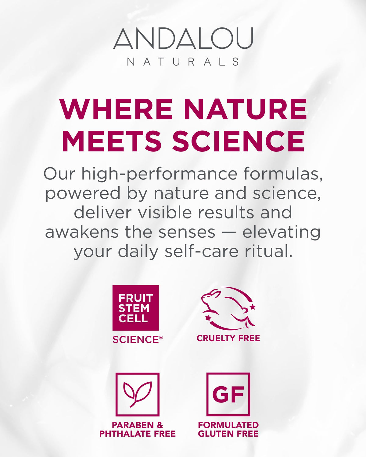 Andalou Naturals jar staged in a bathroom routine for daily gentle hydration