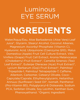 Andalou Naturals before-and-after comparison illustrating improved under-eye radiance