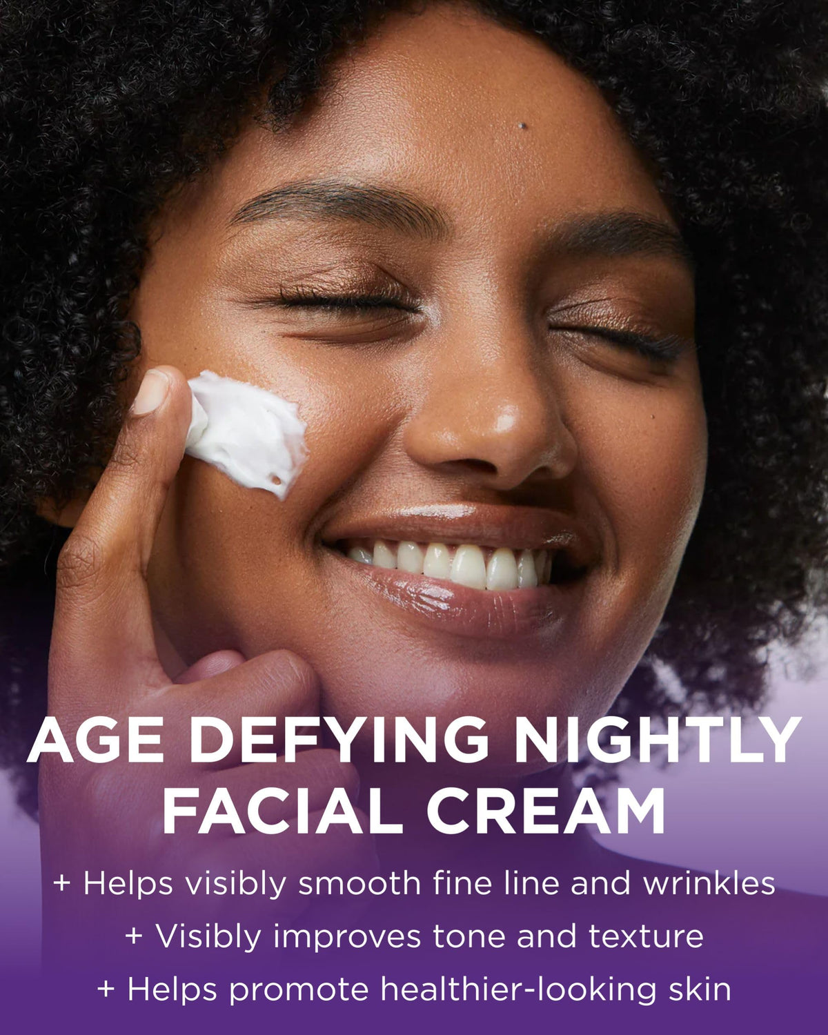 Andalou Naturals open jar texture illustrating rich cream for deep overnight moisture