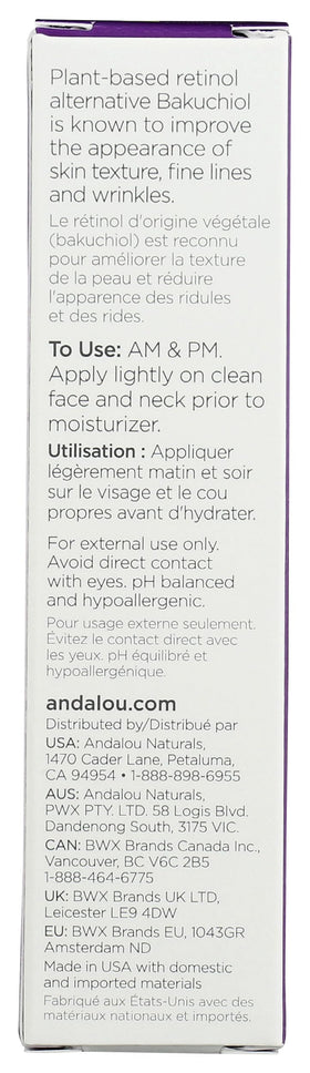 Andalou Naturals close-up of pump and label highlighting ingredient clarity