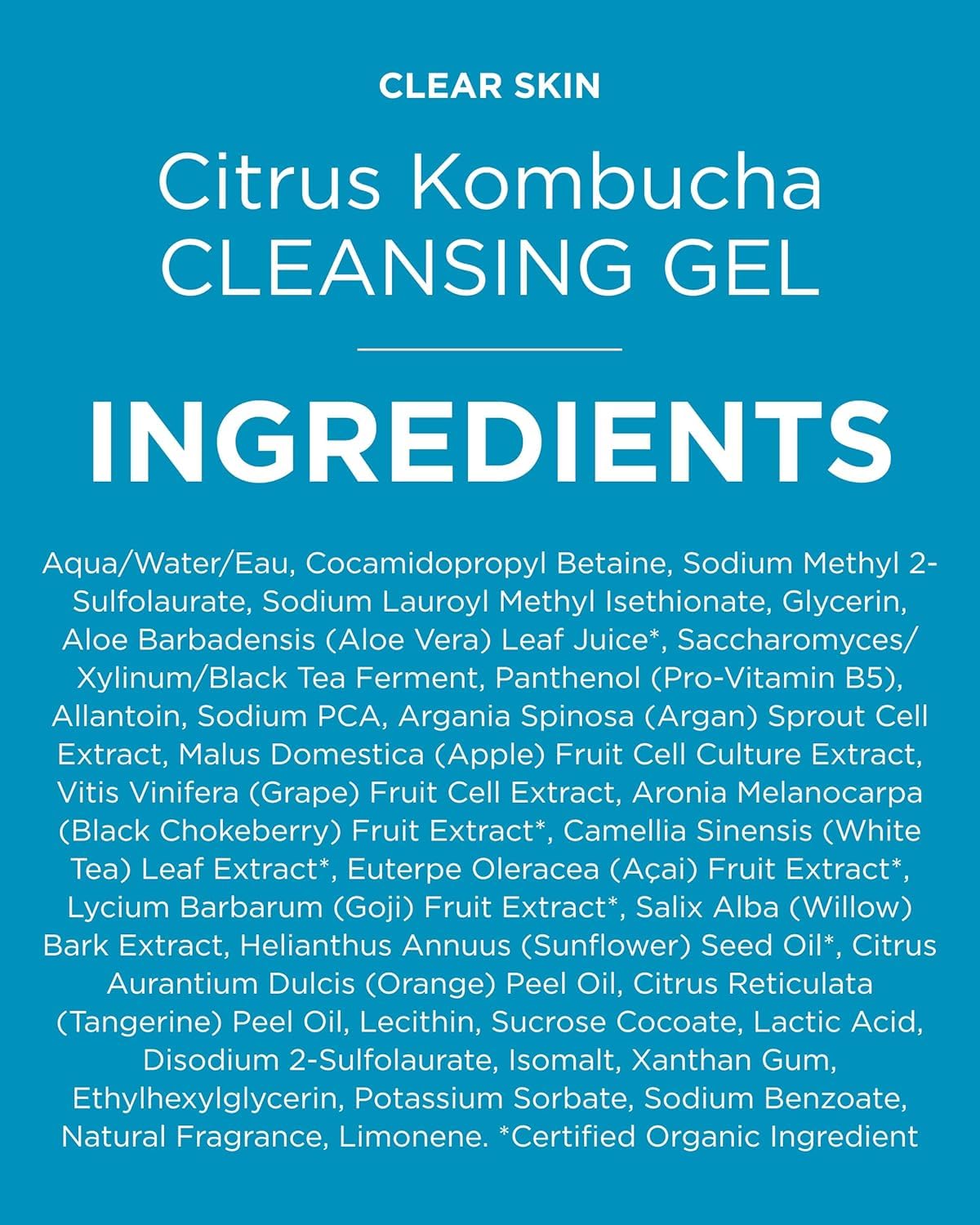 Andalou Naturals product label on recycled carton, signals organic content and sustainable sourcing