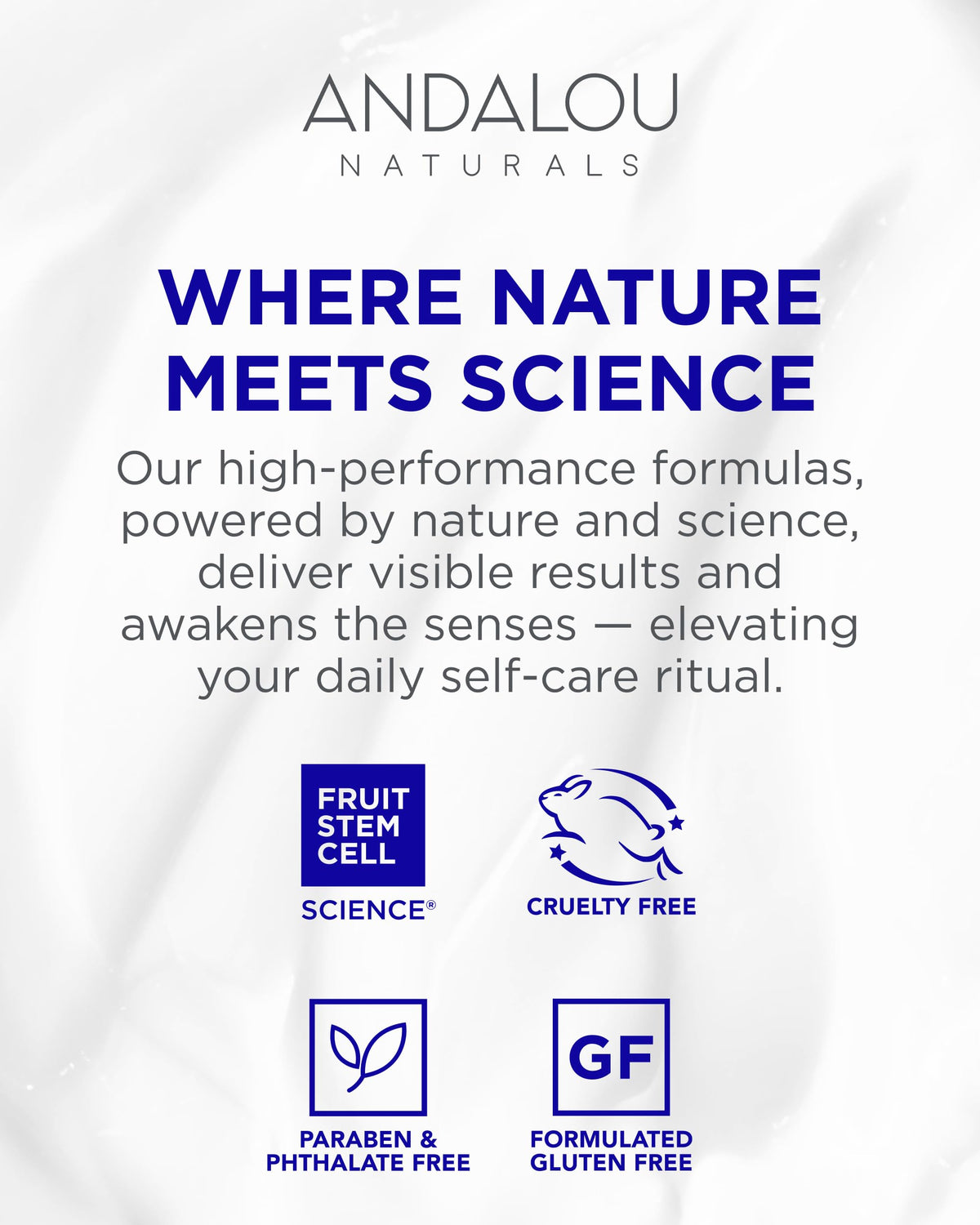 Andalou Naturals apple stem cell ingredient art emphasizing nature-derived actives